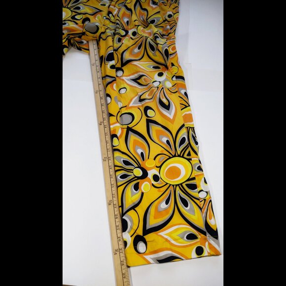 Loudmouth Golf Pants Mens 36 X 30 Shagadelic Psychedelic Yellow Colorful Floral - Picture 14 of 14